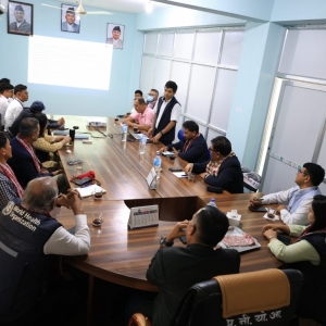 विश्व स्वास्थ्य संगठनका नेपाल  प्रतिनिधि डा. राजेश संभाजीराव पाण्डव र प्रदेश नीति तथा योजना आयोगका मा.उपाध्यक्ष डा.गंगादत्त नेपाल